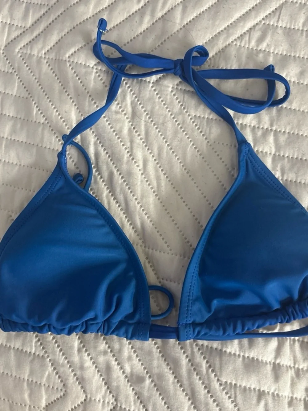 Blue Triangle Bikini Top - Women Swim
